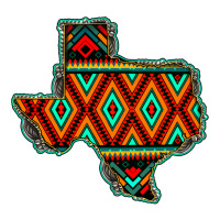 Texas Map With Aztec Background | Teevron