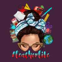 Teacher Life Messy Bun Premium Tee | Teevron