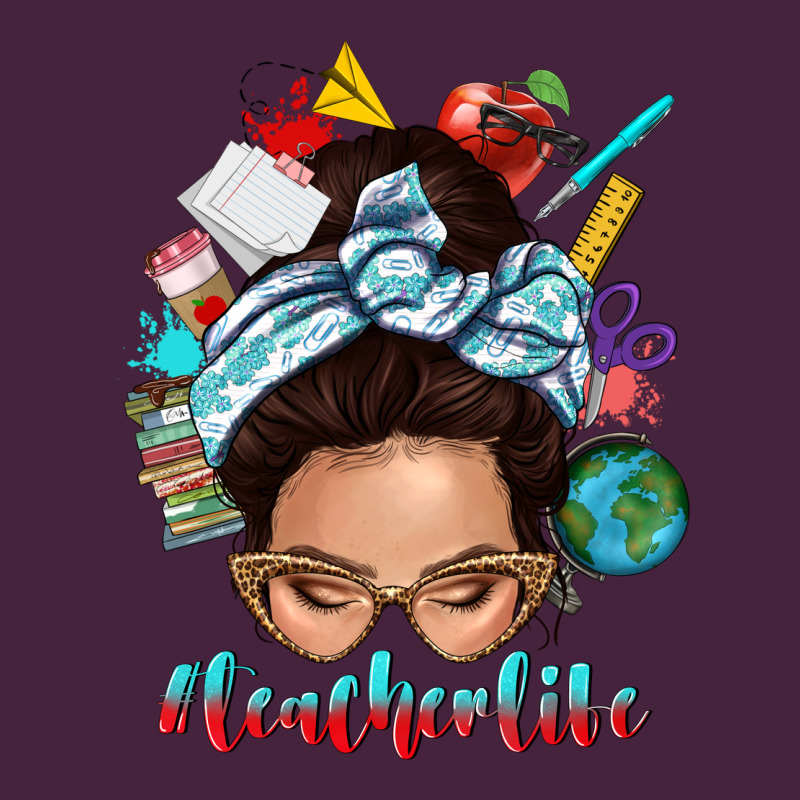 Teacher Life Messy Bun Premium Tee by texasbilliewilder | Teevron