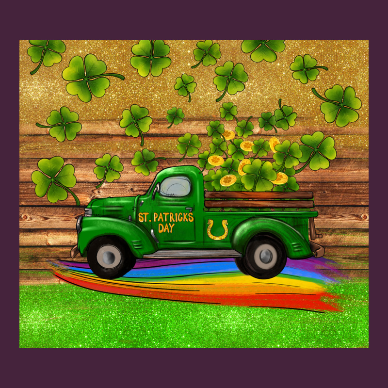St Patricks Day Truck Shamrock With Rainbow Tumbler Premium Tee by RanaPortraitStore | Teevron