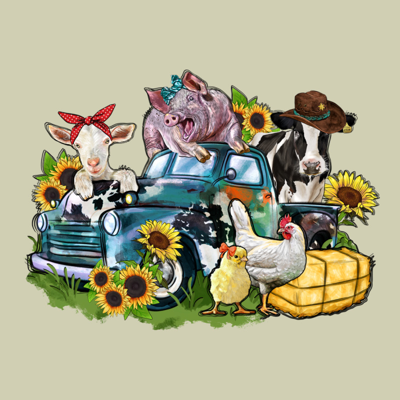 Farm Animals Truck Heavy Core Tee by Zillion Design Studio | Teevron