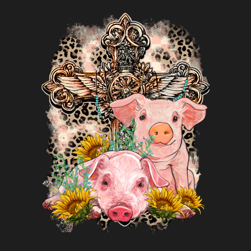 Western Pigs With Crosses Heavyweight Hoodie by LillyAllenDesigns | Teevron