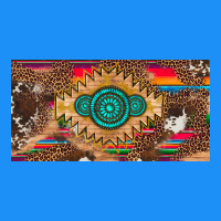 Western Gemstone And Leopard With Serape Licanse Plate Classic Tee | Teevron