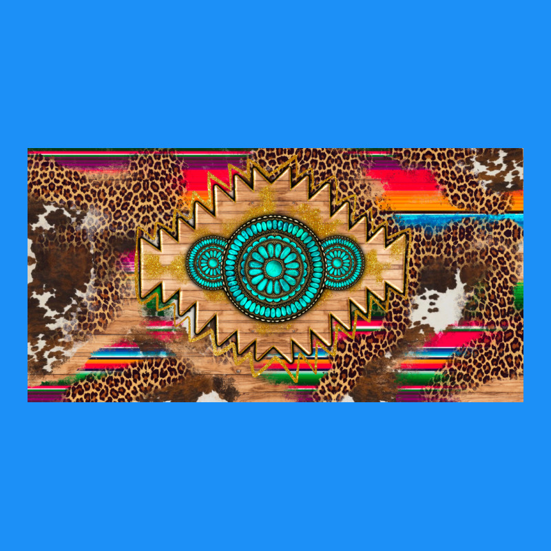 Western Gemstone And Leopard With Serape Licanse Plate Classic Tee by Artiststas | Teevron