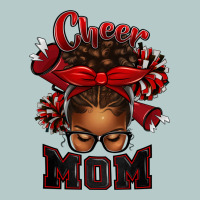Cheer Mom Afro Messy Bun Heavy Core Tee | Teevron