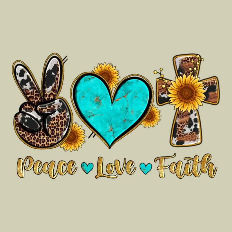 Peace Love Faith With Cros And Sunflower Heavy Core Tee by Artiststas | Teevron