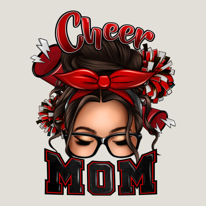 Cheer Mom Messy Bun Heavy Core Tee by texasbilliewilder | Teevron