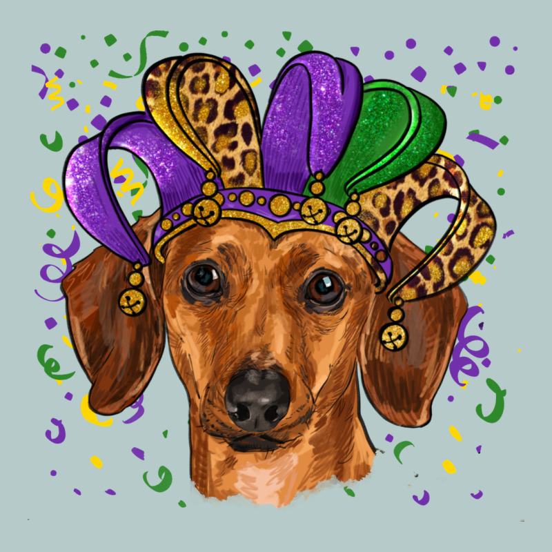 Mardi Gras Hat Dachshund Heavy Core Tee by RanaPortraitStore | Teevron