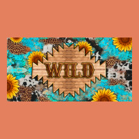 Western Wild And Sunflower Leopard Turquoise Cowhide Licanse Plate Classic Tee | Teevron