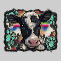 Western Background Turquoises Gemstones Black And White Baby Cow Premium Tee | Teevron