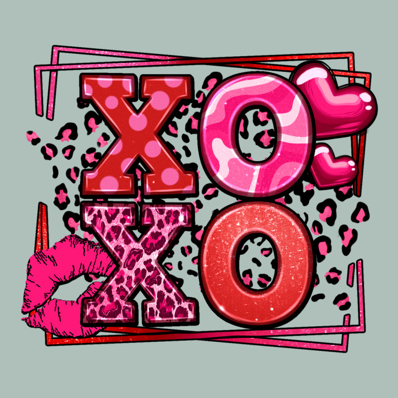 Xoxo Valentine's Day Leopard Frame Heavyweight Hoodie by LillyAllenDesigns | Teevron