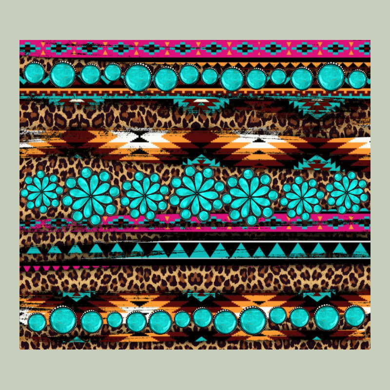 Leopard Aztec Turquoise Jewelry Long Sleeve Tee by BarkalooDesign | Teevron