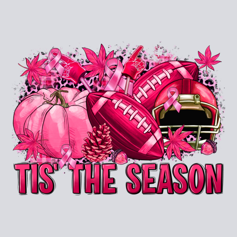 Tis' The Season Football Breast Cancer Zipper Hoodie by NancyCooperArtShop | Teevron