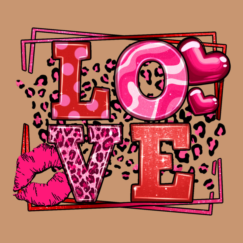 Love Valentine's Day Leopard Frame Heavyweight Hoodie by LillyAllenDesigns | Teevron