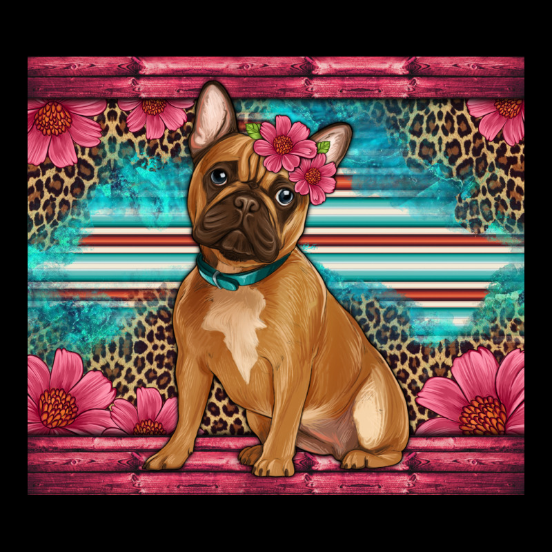 French Bulldog Floral Heavy Core Tee by Artiststas | Teevron
