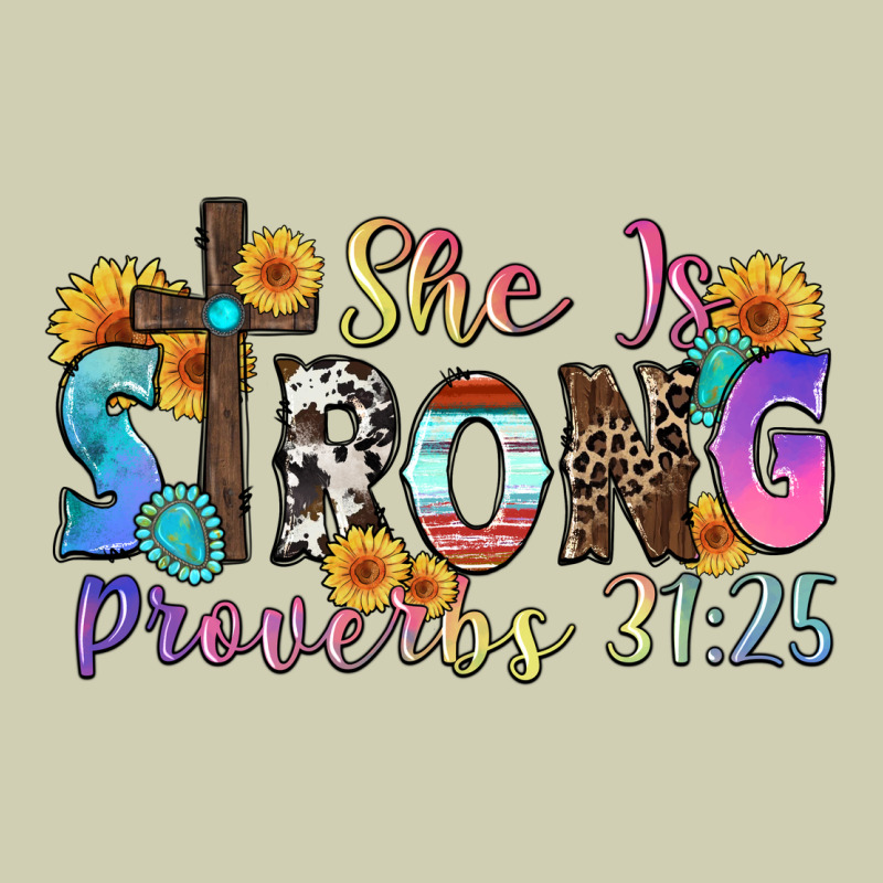 She Is Strong Proverbs 31 25 Heavy Core Tee by Zillion Design Studio | Teevron
