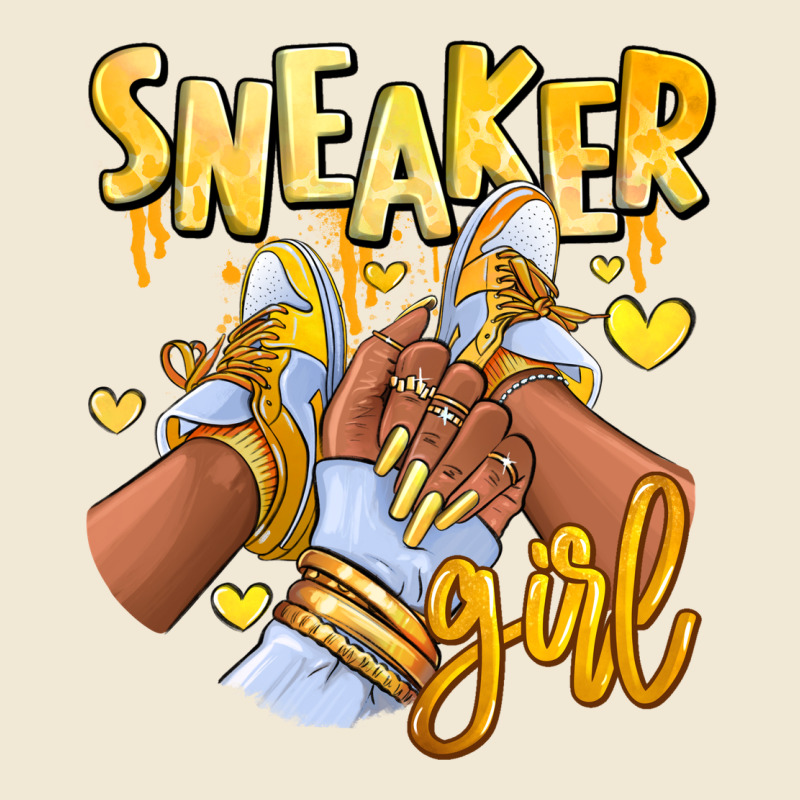 Yellow Sneaker Girl Afro Woman Ladies Tee by RanaPortraitStore | Teevron
