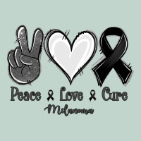 Peace Love Cure Melanoma Cancer Zipper Hoodie | Teevron