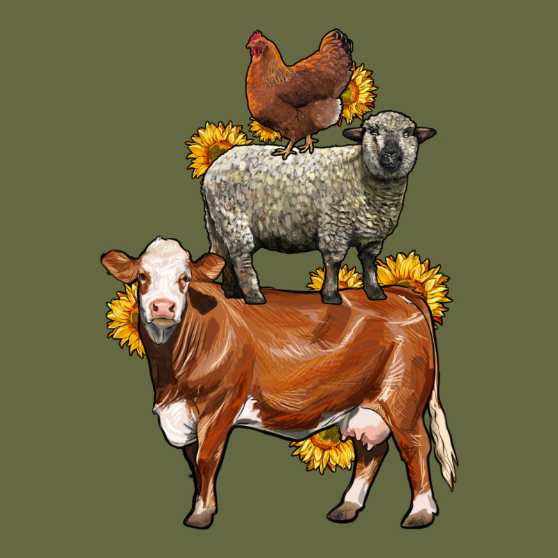 Farm Animals Stack Long Sleeve Tee by LillyAllenDesigns | Teevron