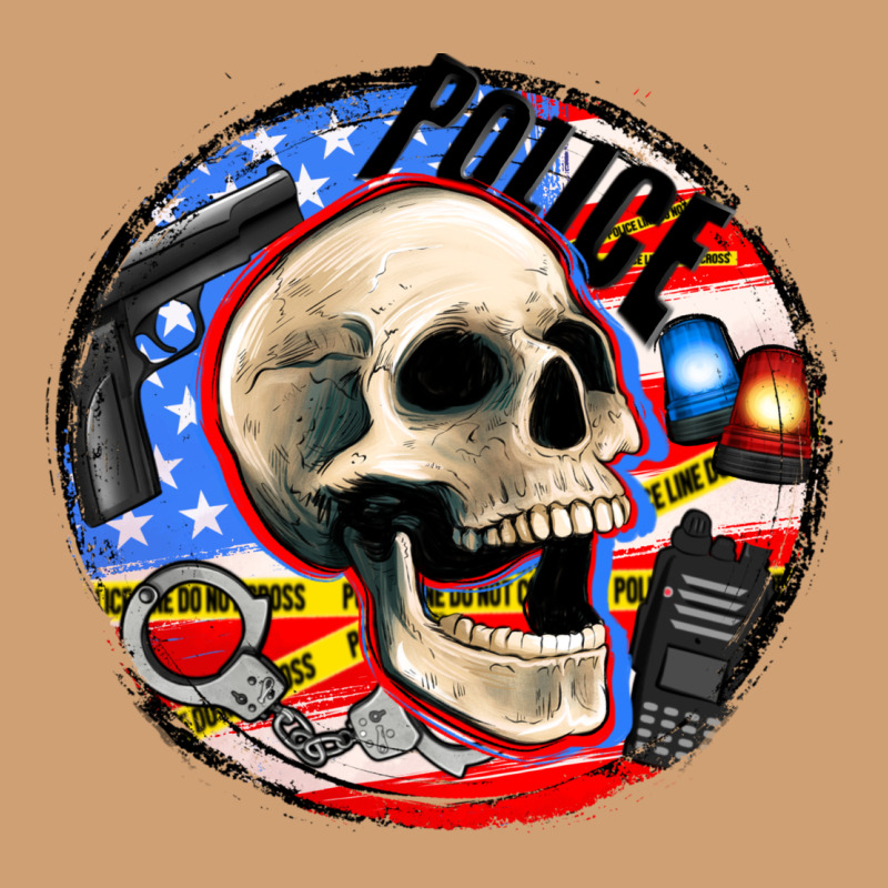 Police Skull And Police Equipment Vintage Tee by AdoDesignShop | Teevron