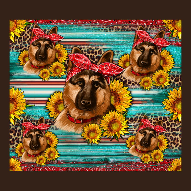 German Shepherd With Sunflowers Heavy Core Tee by Artiststas | Teevron