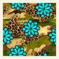 Camouflage Leopard Gemstone Seamless Pattern Vintage Tee | Teevron