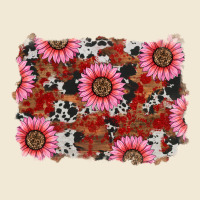 Valentines Day Sunflowers Leopard Cowhide Backgrou Ladies Tee | Teevron