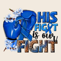 His Fight Is Our Fight Colon Cancer Blue Ribbon Zipper Hoodie | Teevron