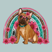 French Bulldog Floral Rainbow Heavy Core Tee | Teevron