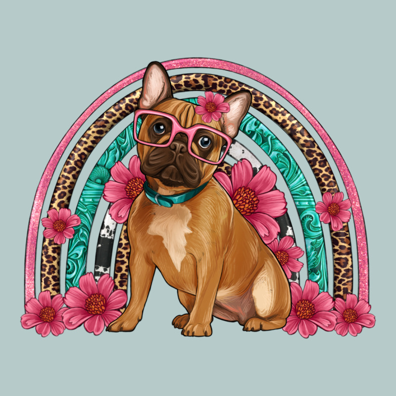 French Bulldog Floral Rainbow Heavy Core Tee by Artiststas | Teevron