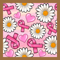 Breast Cancer Awareness With Daisy And Heart Seamless Pattern Vintage Tee | Teevron