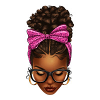 afro messy bun pink leopard bow | Teevron