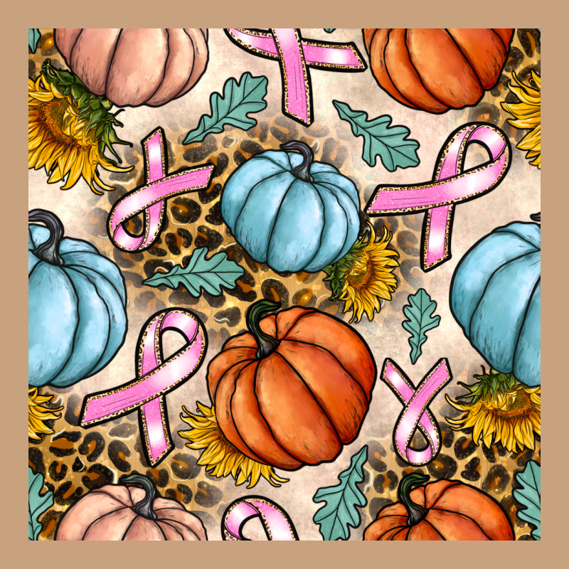 Breast Cancer Awareness With Pumpkin And Leopard Seamless Pattern Vintage Tee by BundleAndBundleShop | Teevron