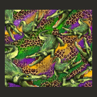 Mardi Gras Louisiana Crocodile Leopard Heavy Core Tee | Teevron