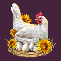 Perched Chicken With Sunflowers Long Sleeve Tee | Teevron