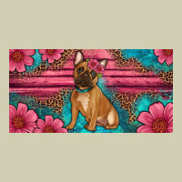 French Bulldog Floral License Plate Heavy Core Tee | Teevron