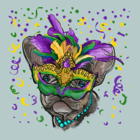Mardi Gras Mask French Bulldog Heavy Core Tee | Teevron