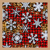 Christmas Snow Crystals With Plaid Seamless Pattern Vintage Tee | Teevron