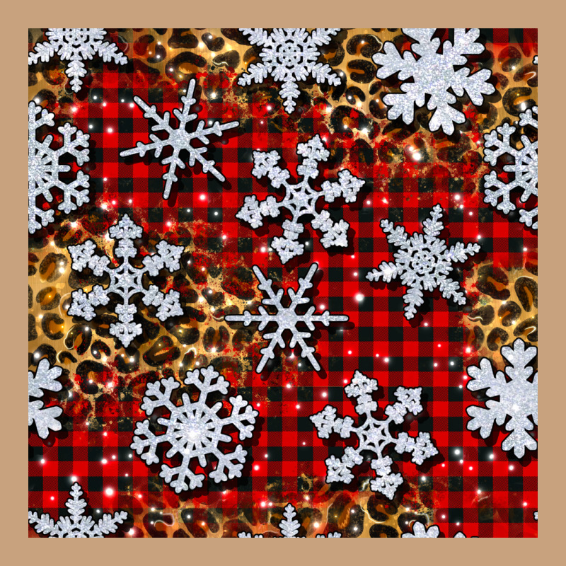 Christmas Snow Crystals With Plaid Seamless Pattern Vintage Tee by BundleAndBundleShop | Teevron