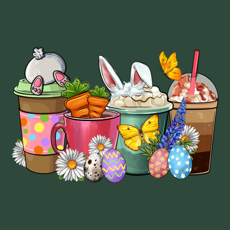 Easter Coffee Cups Zipper Hoodie by NancyCooperArtShop | Teevron