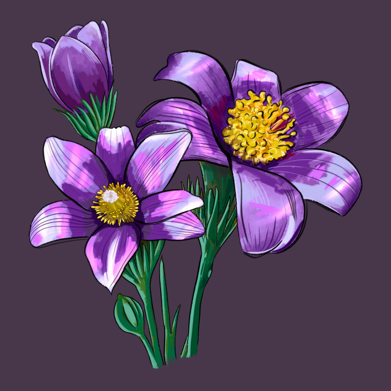 Pasque Flower Illustrations Heavyweight Hoodie by LillyAllenDesigns | Teevron