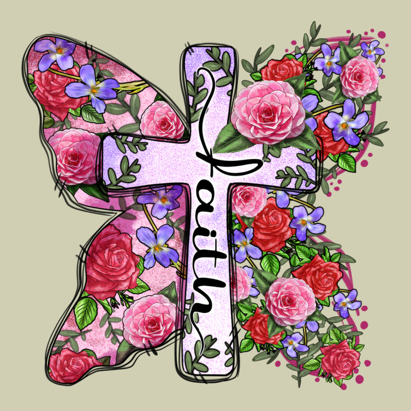 Faith Butterfly Cross Heavy Core Tee by Zillion Design Studio | Teevron