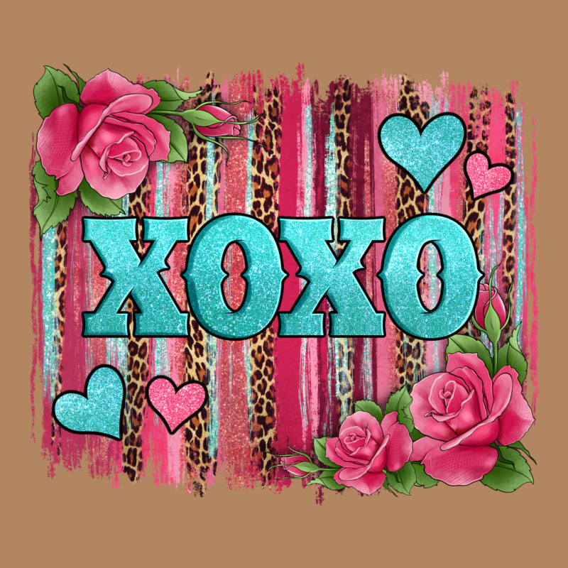Xoxo Valentines Day Leopard Glitter Brushstroke Long Sleeve Tee by Jasminsmagicworld | Teevron