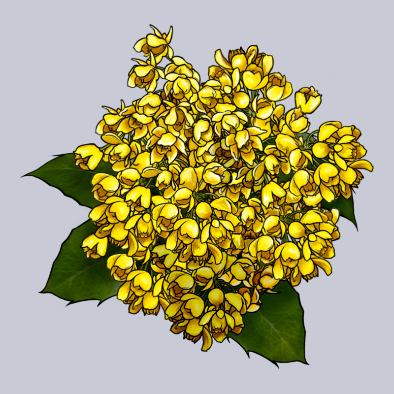 Oregon Grape Flower Illustrations Heavyweight Hoodie by LillyAllenDesigns | Teevron