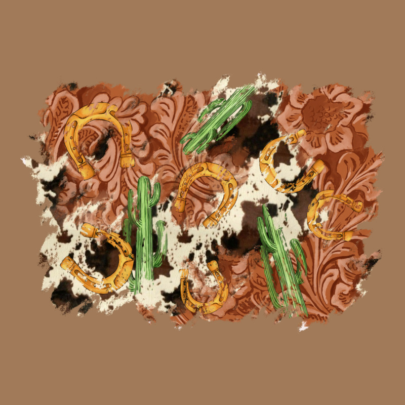 Horseshoe Cowhide Cactus Background Classic Tee by AdoDesignShop | Teevron