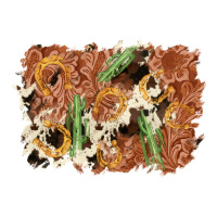 horseshoe cowhide cactus background | Teevron