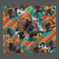 Thanksgiving Turkey Sunflower Turquoise Zipper Hoodie | Teevron
