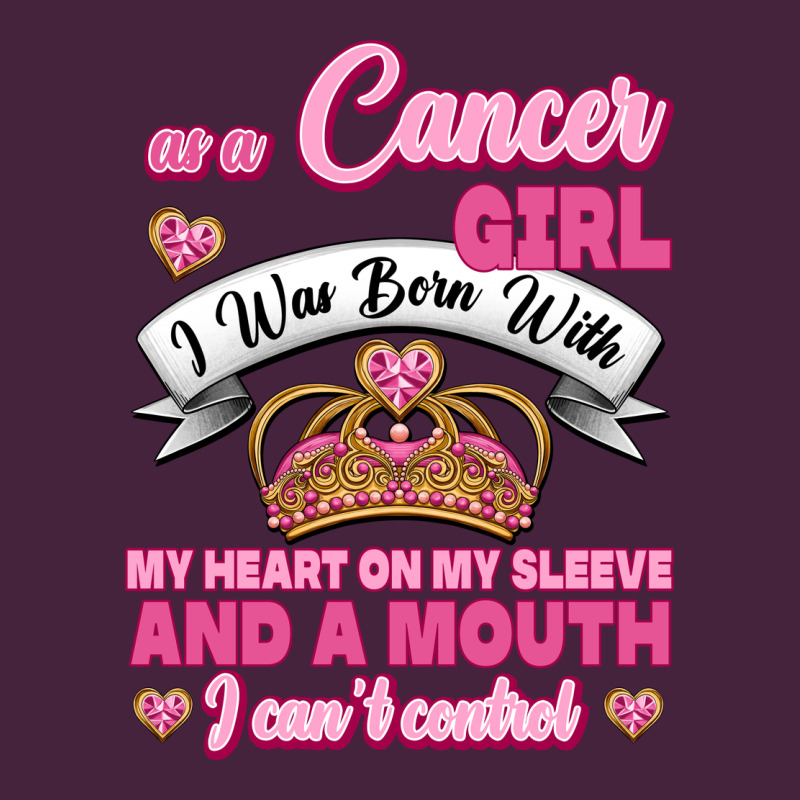 As A Cancer Girl I Was Born With My Heart On My Sleeve And A Mouth Long Sleeve Tee by Jasminsmagicworld | Teevron