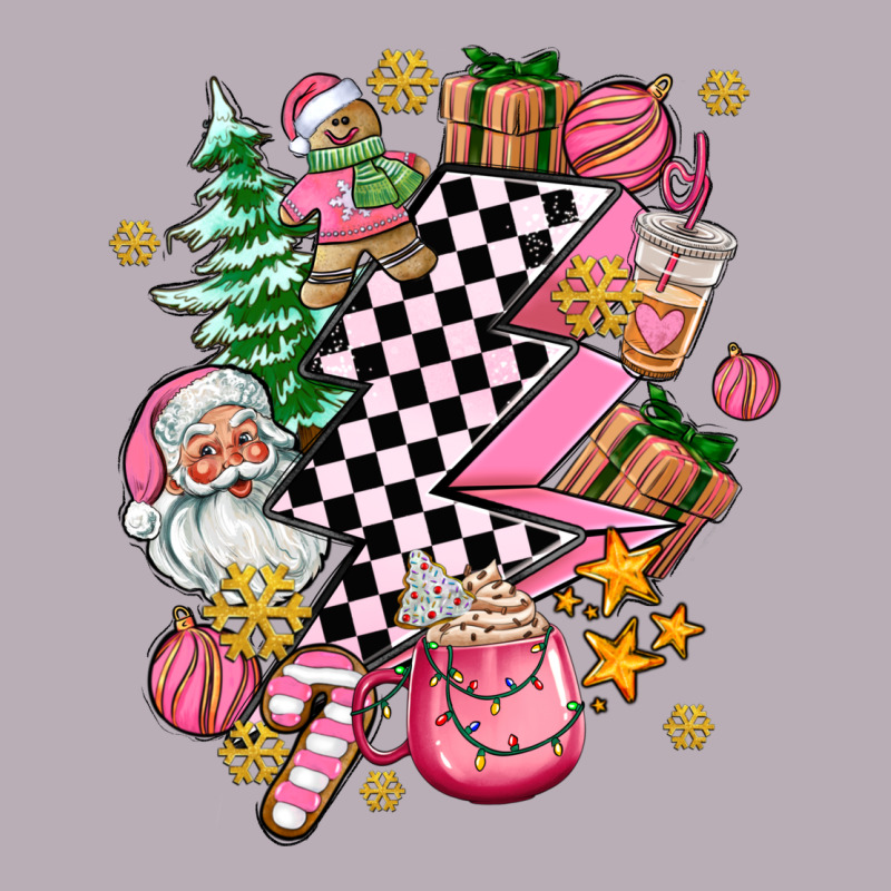 Pink Christmas Lightning Bolt Vintage Tee by AdoDesignShop | Teevron