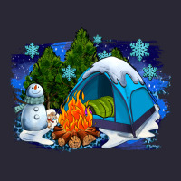 Winter Camping With Camp Fire Vintage Tee | Teevron